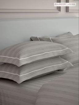 MULBERRY LIVING - Elysian Stripes Pillow Covers - Grey