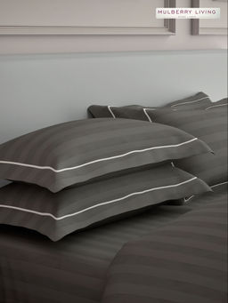 MULBERRY LIVING - Elysian Stripes Pillow Covers - Grey