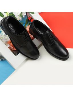 Red Chief - Black Leather Derby Shoes