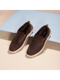 Red Chief - Brown Leather Casual Slip On Shoes for Men