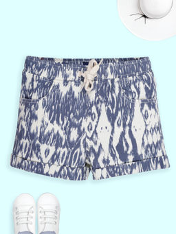 KiddoPanti - Girls Cotton Tie and Dye Rollup Hot Shorts-Multi-Color