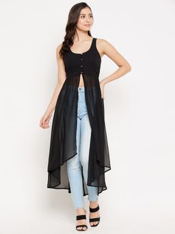 WineRed - Women Front Opening High-Low Top