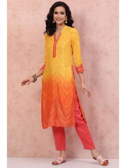Rangriti - Mustard Printed Kurta