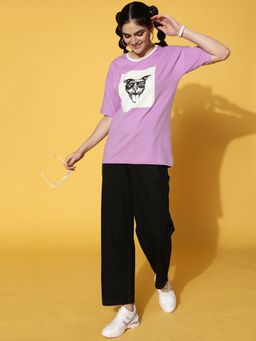JUNEBERRY - Lavender Over Sized T-Shirt