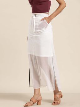Qurvii - White Georgette Skirt