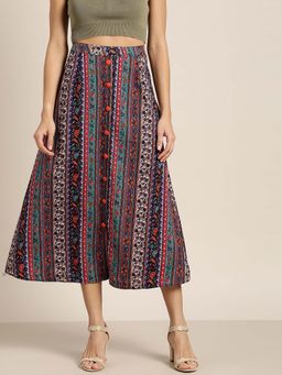 Qurvii - Multi Color Long Skirt