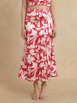 RAREISM - Primary Pink Straight Midi Skirt