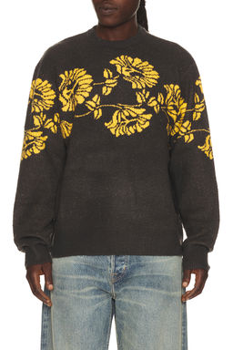 Critical Slide - Peace Flower Crew Knit Sweater