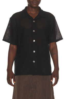 Dunst - Open Collared Crochet Shirt