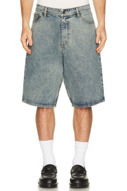 Daily Paper - Compact Shield Embroidery Denim Shorts