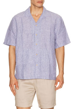 Faherty - Short Sleeve Laguna Linen Camp Shirt