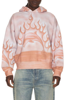 Jungles - Flaming Dolphin Airbrush Hoodie