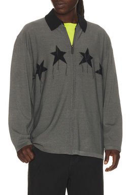 MADFRENZY - Star Knit Zip Shirt