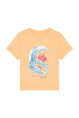 POLO RALPH LAUREN - Short Sleeve Jersey Knit Novelty Surf Bear Graphic T-shirt