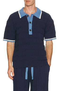 SCOTCH & SODA - Structured Knitted Loose Fit Polo