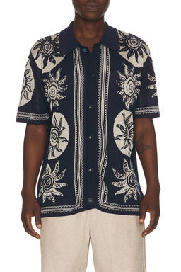 SCOTCH & SODA - Knitted Jacquard Short Sleeve Shirt