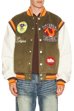 True Religion - Garden Logo Retro Varsity Jacket