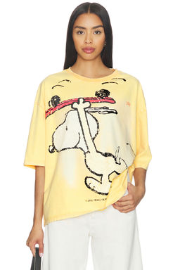 Vintage Heavy - x Peanuts Snoopy Jersey Graphic T-Shirt