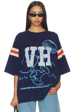 Vintage Heavy - x Peanuts Snoopy Football Jersey Blue Graphic T-Shirt