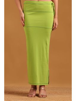 Soch - Green Solid/Plain Mid Waist Saree Shapewear