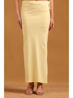 Soch - Yellow Solid/Plain Mid Waist Saree Shapewear