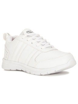 Bata - White Lace-Up School Shoes for Kids