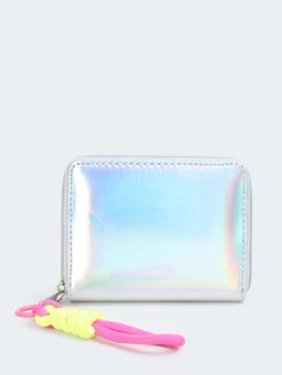 max - Women Holographic Zip Around Wallet