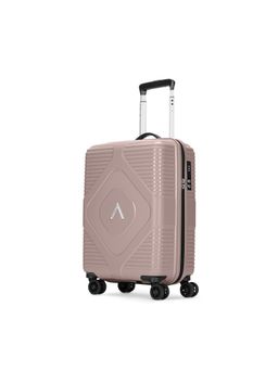 Aristocrat - Unisex Crystal Hard Luggage Trolley Bag - Peach
