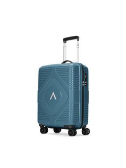 Aristocrat - Unisex Crystal Hard Luggage Trolley Bag - Teal