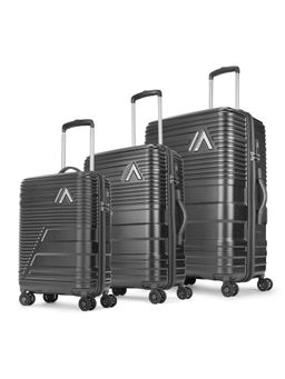 Aristocrat - Unisex Lineo Hard Luggage Trolley Bags - Grey (S/M/L) (Pack of 3)