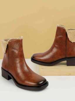 Mochi - Women Tan Casual Boots