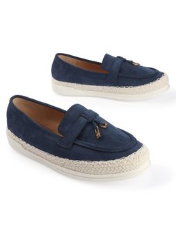D'Shoe Lounge - Navy Blue Premium Espadrille Loafers