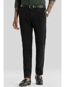 Snitch - Black Plain Slim Formal Trouser for Men