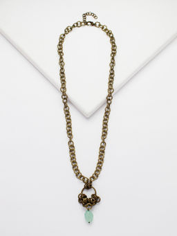 Rhea - Blue Aquamarine Pendant Necklace