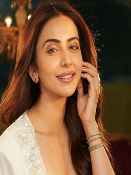 Accessher - White Ad Stone Plated Kada Bangles (Pack of 4)