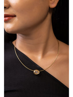 BEAUTY SPOT JEWELLERY - White Crystal Drop Pendent Necklace