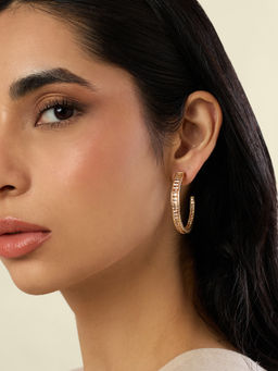 Isharya - Orange 18KT Gold Plated Solar Bloom Hoops