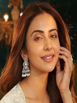 Accessher - White Danglers Earrings