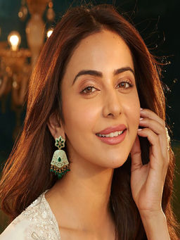 Accessher - Green Danglers Earrings