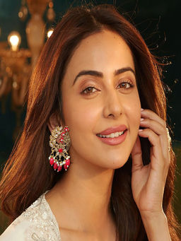 Accessher - Red Danglers Earrings