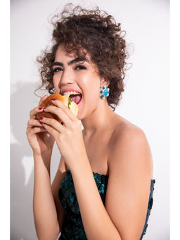 Modarta By Kamakshi - Multi-Color Stone Crystals Flower Studs