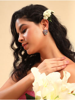 Modarta By Kamakshi - Multi-Color Diamond Tiger Shaped Studs