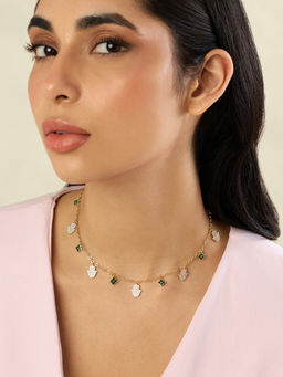 Isharya - Multi-Color 18KT Gold Plated Guardian Glow Necklace