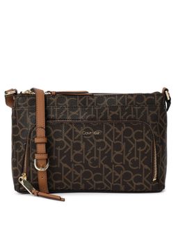Calvin Klein - Logo Brown Pvc Sling Bag