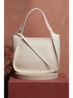 Allen Solly - Women White Casual Handbag with Detachable Strap