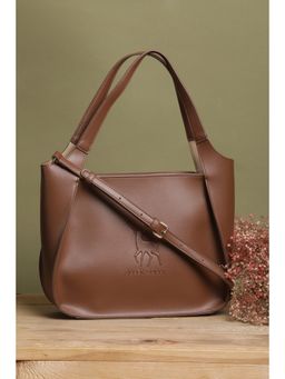 Allen Solly - Women Brown Casual Handbag with Detachable Strap