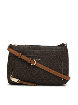 Calvin Klein - Logo Brown Pvc Crossbody Bag