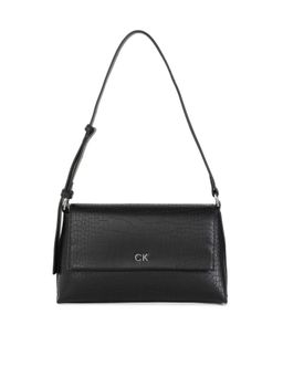 Calvin Klein - Textured Black Pu Shoulder Bag