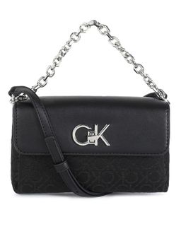 Calvin Klein - Logo Black Polyester Sling Bag