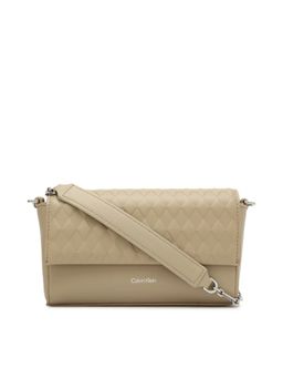 Calvin Klein - Solid Beige Pu Sling Bag